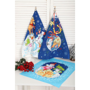 Набор кухонный из 3-х полотенец рогожка №32592 (последний размер) 60х48 см (3 шт.)