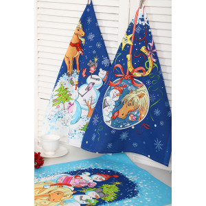 Набор кухонный из 3-х полотенец рогожка №32592 (последний размер) 60х48 см (3 шт.)