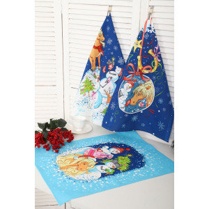 Набор кухонный из 3-х полотенец рогожка №32592 (последний размер) 60х48 см (3 шт.)