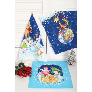 Набор кухонный из 3-х полотенец рогожка №32592 (последний размер) 60х48 см (3 шт.)