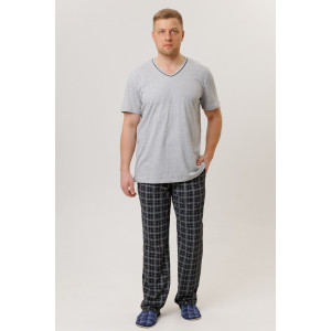 Костюм двойка мужской 1737/1 кулирка (р-ры: 50-60) серый