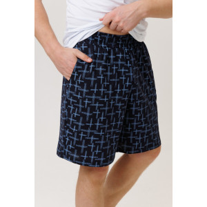 Шорты мужские №1942/4 кулирка (р-ры: 50-60) синие плюсики