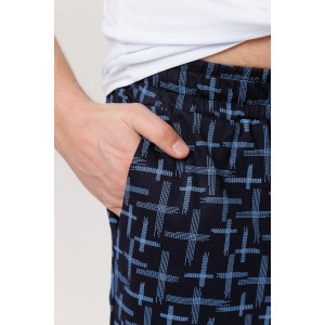 Шорты мужские №1942/4 кулирка (р-ры: 50-60) синие плюсики