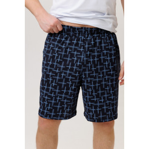 Шорты мужские №1942/4 кулирка (р-ры: 50-60) синие плюсики