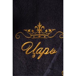 Полотенце махровое с вышивкой №14419/8 "Царь" графит (последний размер) 50х90 Полотенце махровое с вышивкой №14419/8 "Царь" графит (последний размер) 50х90