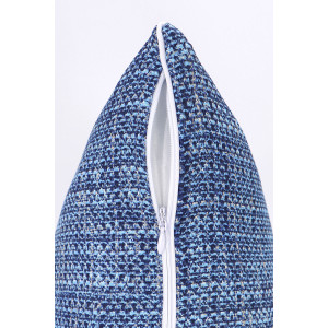 Наволочка декоративная на молнии №50021 рогожка синий (последний размер) 45х45