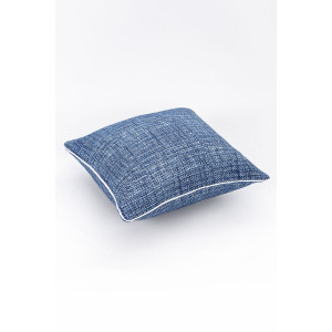 Наволочка декоративная на молнии №50021 рогожка синий (последний размер) 45х45