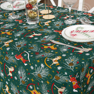 Скатерть из рогожки "Лошадки" (последний размер) 220х145 Скатерть из рогожки "Лошадки" (последний размер) 220х145