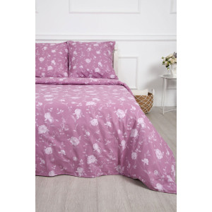 Простыня классическая поплин "Пиония" компаньон (последний размер) 180х215