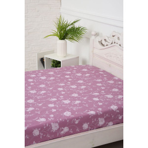 Простыня классическая поплин "Пиония" компаньон (последний размер) 180х215