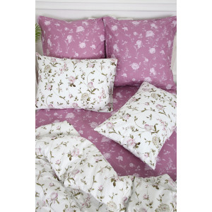 Простыня классическая поплин "Пиония" компаньон (последний размер) 180х215