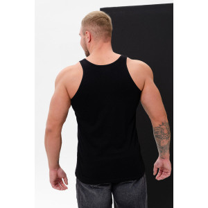 Майка мужская №14483 "Захар" кулирка (р-ры: 46-72) черный - набор 3 шт. 