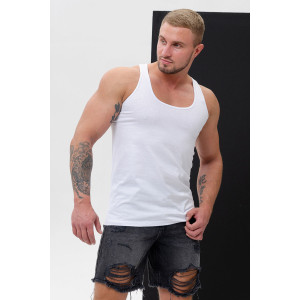 Майка мужская №14483 "Захар" кулирка (р-ры: 46-72) белый - набор 3 шт. 