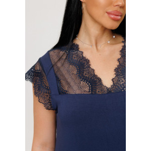 Сорочка женская 2272/1 вискоза (р-ры: 48-58) синий