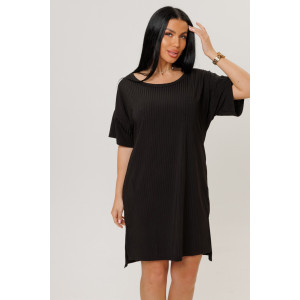 Туника женская №2269/1 лапша трикотажная (р-ры: 48-56) черный