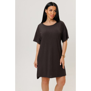 Туника женская №2269/2 лапша трикотажная (р-ры: 48-56) шоколад