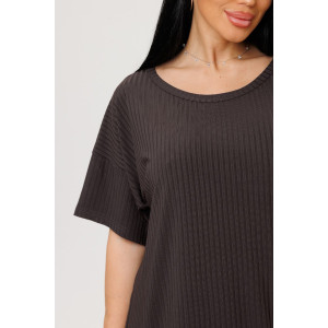 Туника женская №2269/2 лапша трикотажная (р-ры: 48-56) шоколад
