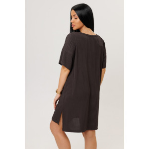 Туника женская №2269/2 лапша трикотажная (р-ры: 48-56) шоколад
