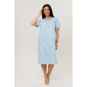 Сорочка женская 1976/3 кулирка (р-ры: 48-62) голубой