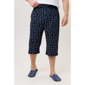 Бриджи мужские №2225/2 кулирка (р-ры: 50-60) синие плюсики