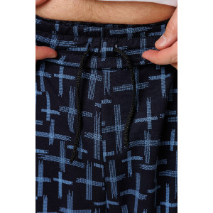 Бриджи мужские №2225/2 кулирка (р-ры: 50-60) синие плюсики