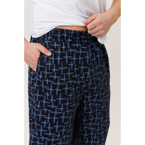 Бриджи мужские №2225/2 кулирка (р-ры: 50-60) синие плюсики