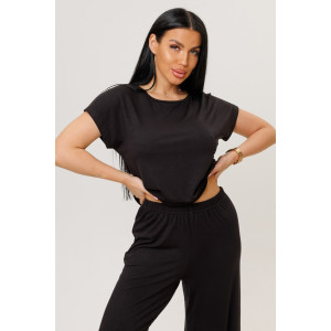 Костюм двойка женский 2280 вискоза (р-ры: 44-54) черный