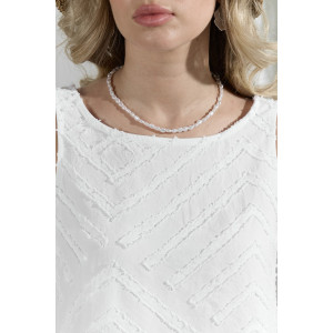 Костюм двойка женский с юбкой "Ангелина-3" фактурный трикотаж (р-ры: 44-54) белый