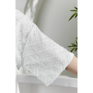 Костюм двойка женский "Ангелина-2" фактурный трикотаж (р-ры: 44-54) белый