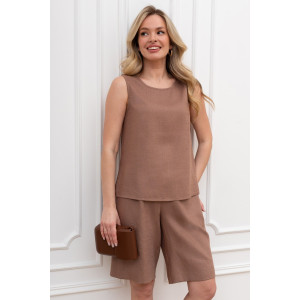 Блузка женская "Сибелла-5" плательная ткань (р-ры: 44-54) коричневый