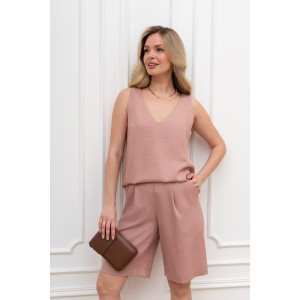 Блузка женская "Сибелла-4" плательная ткань (р-ры: 44-54) пудровый