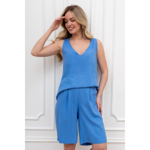 Блузка женская "Сибелла-4" плательная ткань (р-ры: 44-54) голубой