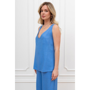 Блузка женская "Сибелла-4" плательная ткань (р-ры: 44-54) голубой