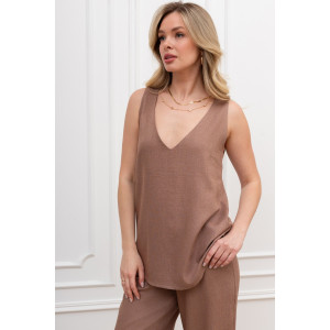 Блузка женская "Сибелла-4" плательная ткань (р-ры: 44-54) коричневый