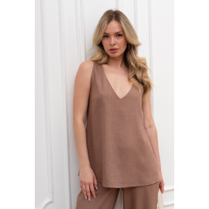 Блузка женская "Сибелла-4" плательная ткань (р-ры: 44-54) коричневый