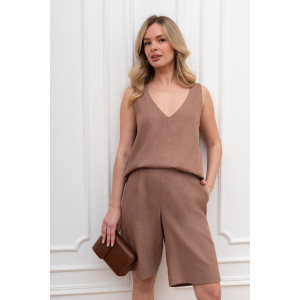 Блузка женская "Сибелла-4" плательная ткань (р-ры: 44-54) коричневый