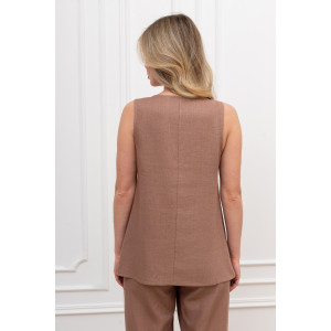 Блузка женская "Сибелла-4" плательная ткань (р-ры: 44-54) коричневый