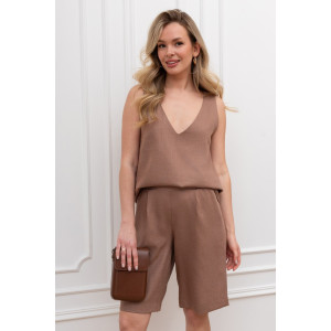 Блузка женская "Сибелла-4" плательная ткань (р-ры: 44-54) коричневый