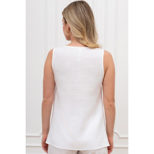 Блузка женская "Сибелла-4" плательная ткань (р-ры: 44-54) белый
