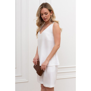 Блузка женская "Сибелла-4" плательная ткань (р-ры: 44-54) белый