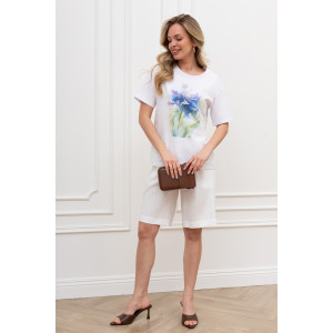 Шорты женские "Сибелла-3" плательная ткань (р-ры: 44-54) белый