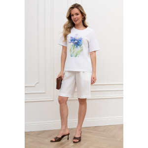 Шорты женские "Сибелла-3" плательная ткань (р-ры: 44-54) белый