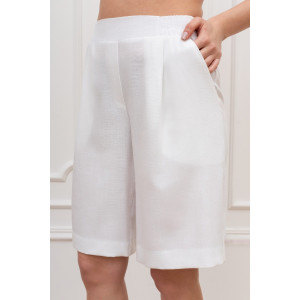 Шорты женские "Сибелла-3" плательная ткань (р-ры: 44-54) белый