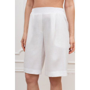 Шорты женские "Сибелла-3" плательная ткань (р-ры: 44-54) белый