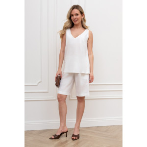 Шорты женские "Сибелла-3" плательная ткань (р-ры: 44-54) белый