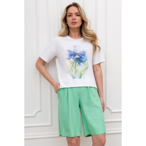 Шорты женские "Сибелла-3" плательная ткань (р-ры: 44-54) зеленый