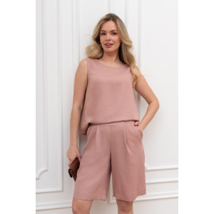 Шорты женские "Сибелла-3" плательная ткань (р-ры: 44-54) пудровый