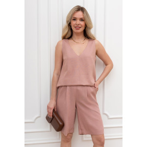 Шорты женские "Сибелла-3" плательная ткань (р-ры: 44-54) пудровый