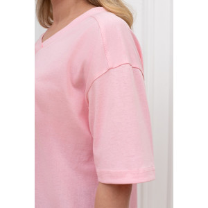 Костюм двойка женский "Плюш" кулирка (р-ры: 42-52) розовый