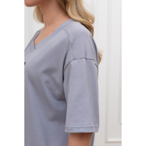 Костюм двойка женский "Плюш" кулирка (р-ры: 42-52) серый